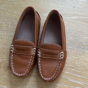 Kids EUC Ralph Lauren cognac penny mocs in size little kids 10.
